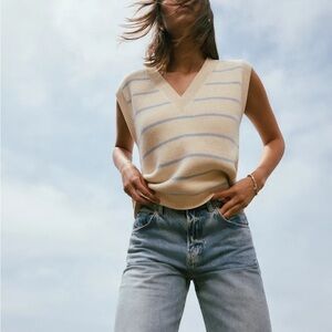 Reformation Janey Cotton Sweater Vest